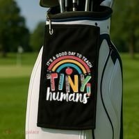 Cute It's A Good Day To Teach Tiny Humans Golf Towel thumb 2