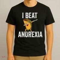 Cute I Beat Survived Anorexia Awarenes Women Funny Tacos T-Shirt thumb 3