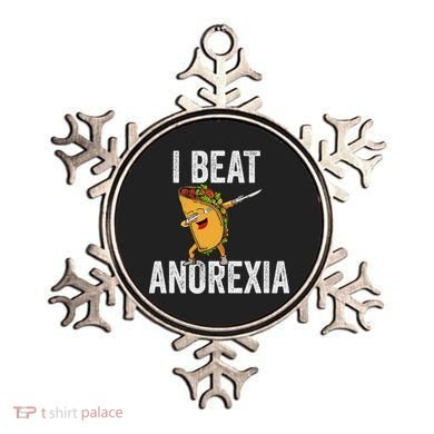 Cute I Beat Survived Anorexia Awarenes Women Funny Tacos Ornament