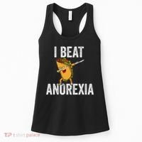 Cute I Beat Survived Anorexia Awarenes Women Funny Tacos Women's Tank Top thumb 0
