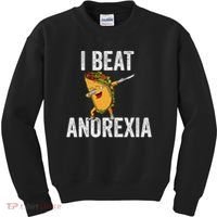 Cute I Beat Survived Anorexia Awarenes Women Funny Tacos Kids Sweatshirt thumb 0