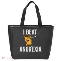 Cute I Beat Survived Anorexia Awarenes Women Funny Tacos Tote Bag thumb 0