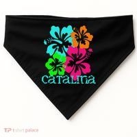 Catalina Island Beach Tropical Paradise Travel Surf Ocean USA-Made Doggie Bandana thumb 0