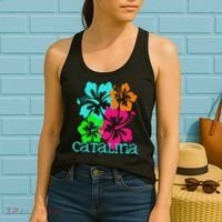 Catalina Island Beach Tropical Paradise Travel Surf Ocean Women's Tank Top thumb 2