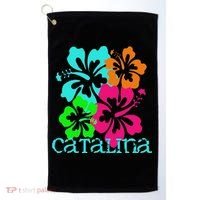 Catalina Island Beach Tropical Paradise Travel Surf Ocean Golf Towel thumb 0