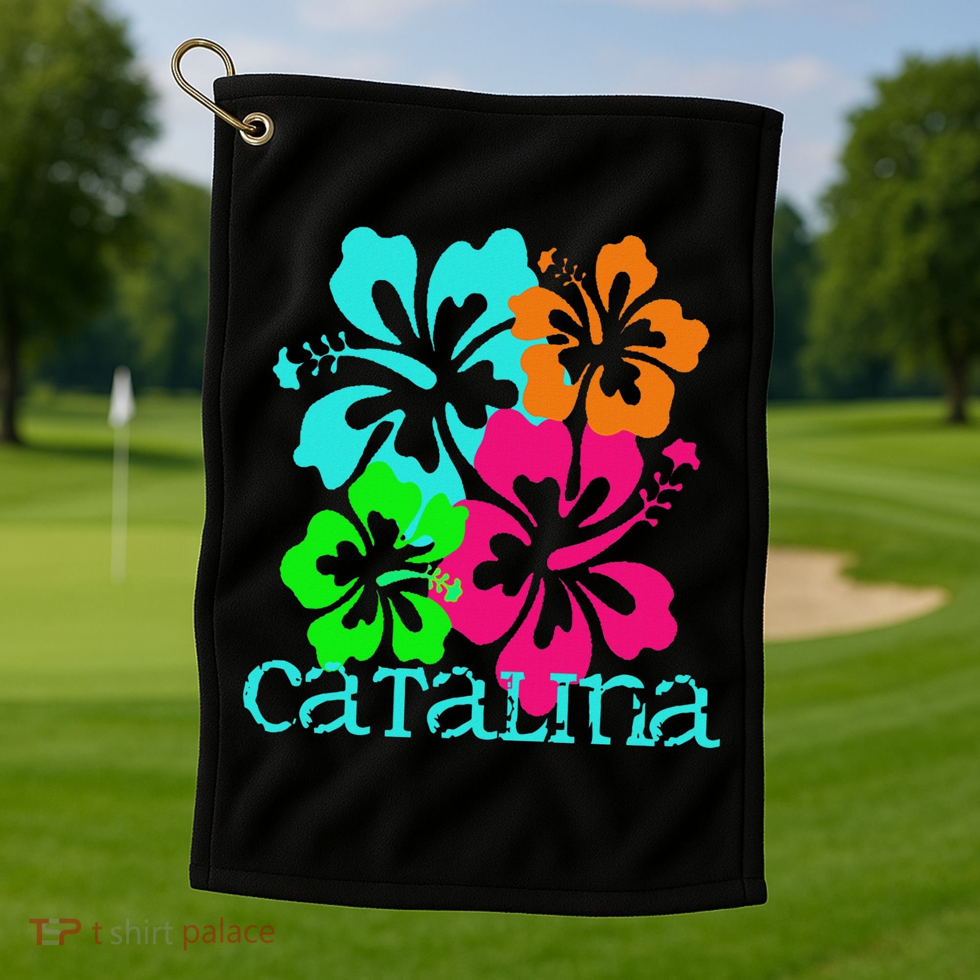 Catalina Island Beach Tropical Paradise Travel Surf Ocean Golf Towel