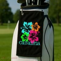 Catalina Island Beach Tropical Paradise Travel Surf Ocean Golf Towel thumb 2