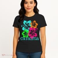 Catalina Island Beach Tropical Paradise Travel Surf Ocean Women's T-Shirt thumb 4