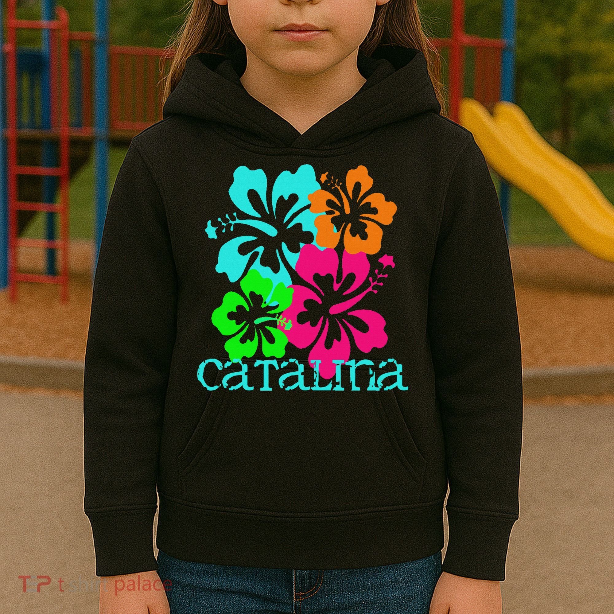Catalina Island Beach Tropical Paradise Travel Surf Ocean Kids Hoodie