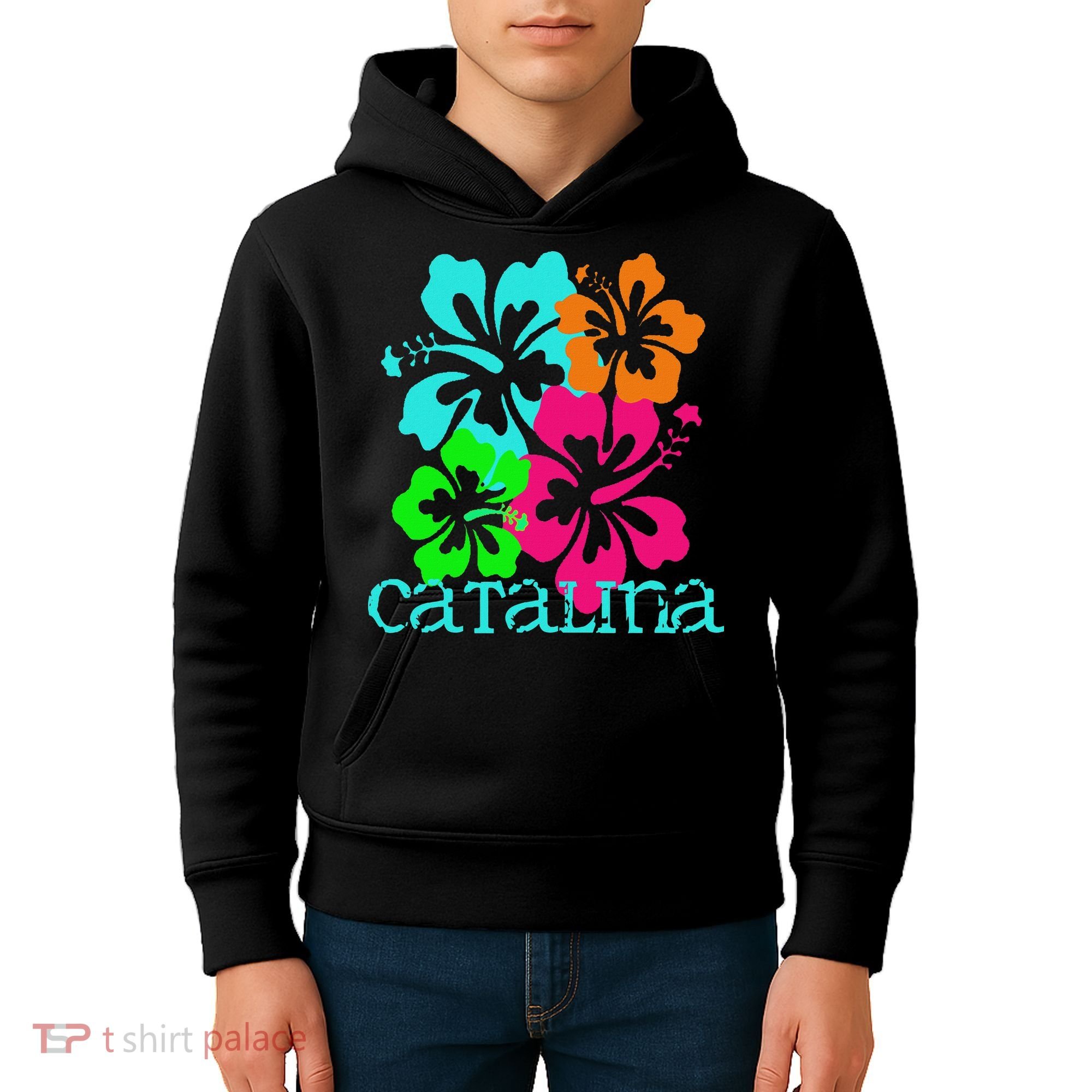 Catalina Island Beach Tropical Paradise Travel Surf Ocean Kids Hoodie