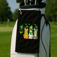 Cute Irish Cats & Kittens Golf Towel thumb 2