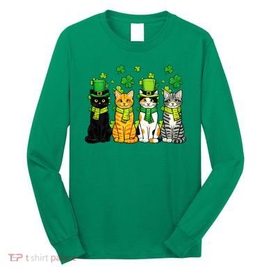 Cute Irish Cats & Kittens Long Sleeve Shirt