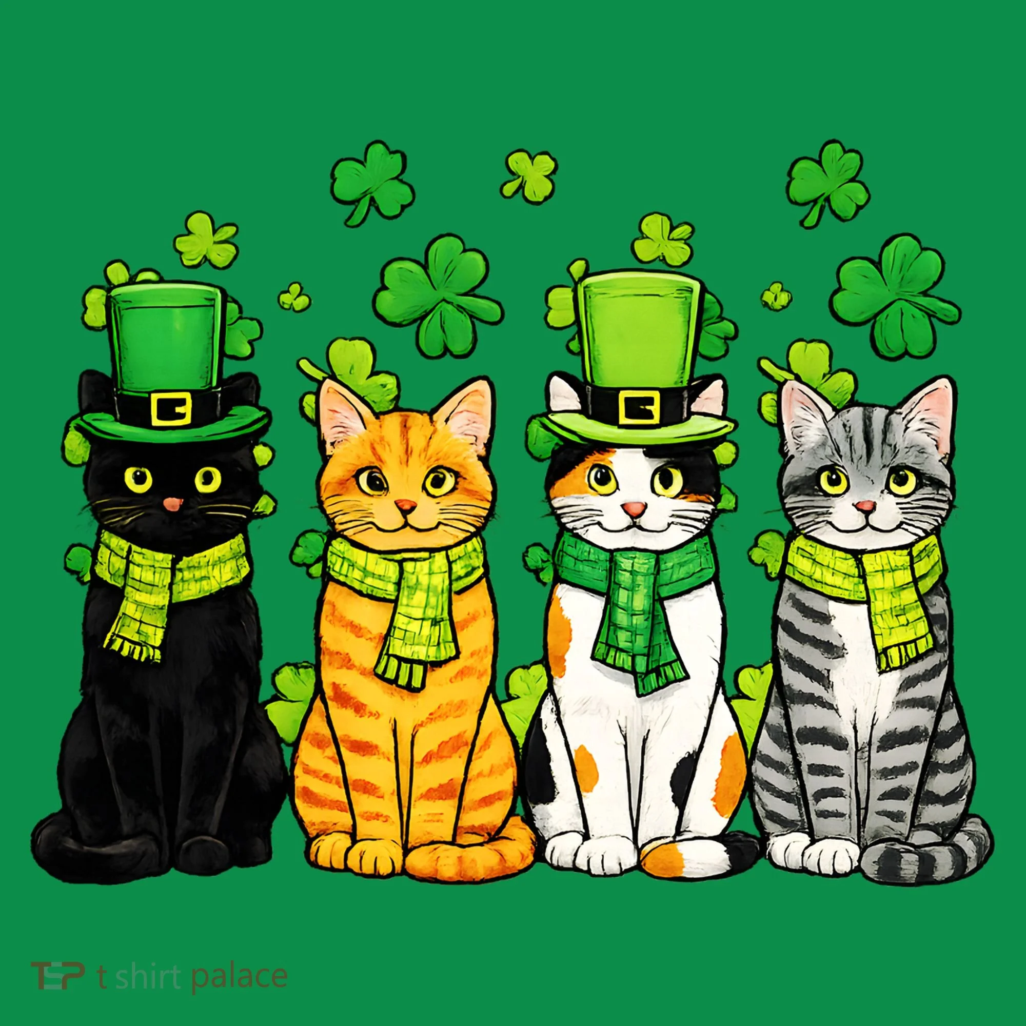 Cute Irish Cats & Kittens Button