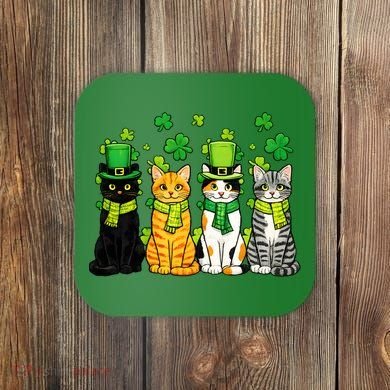 Cute Irish Cats & Kittens Coaster