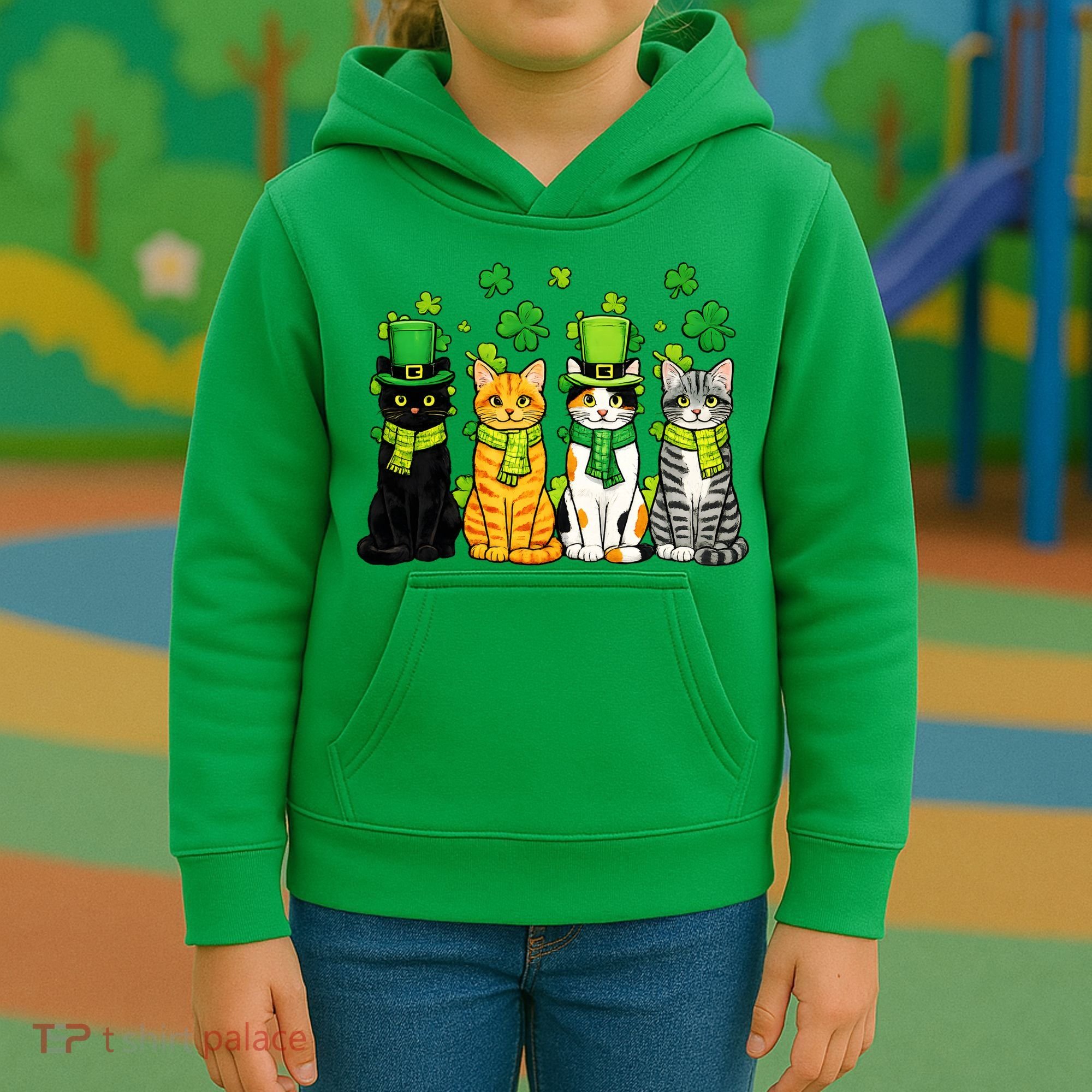 Cute Irish Cats & Kittens Kids Hoodie