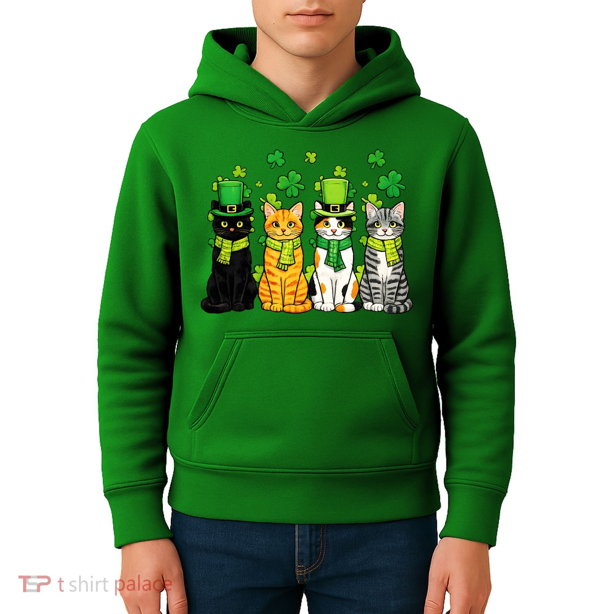 Cute Irish Cats & Kittens Kids Hoodie