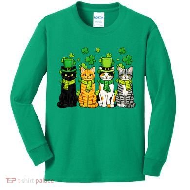 Cute Irish Cats & Kittens Kids Long Sleeve Shirt