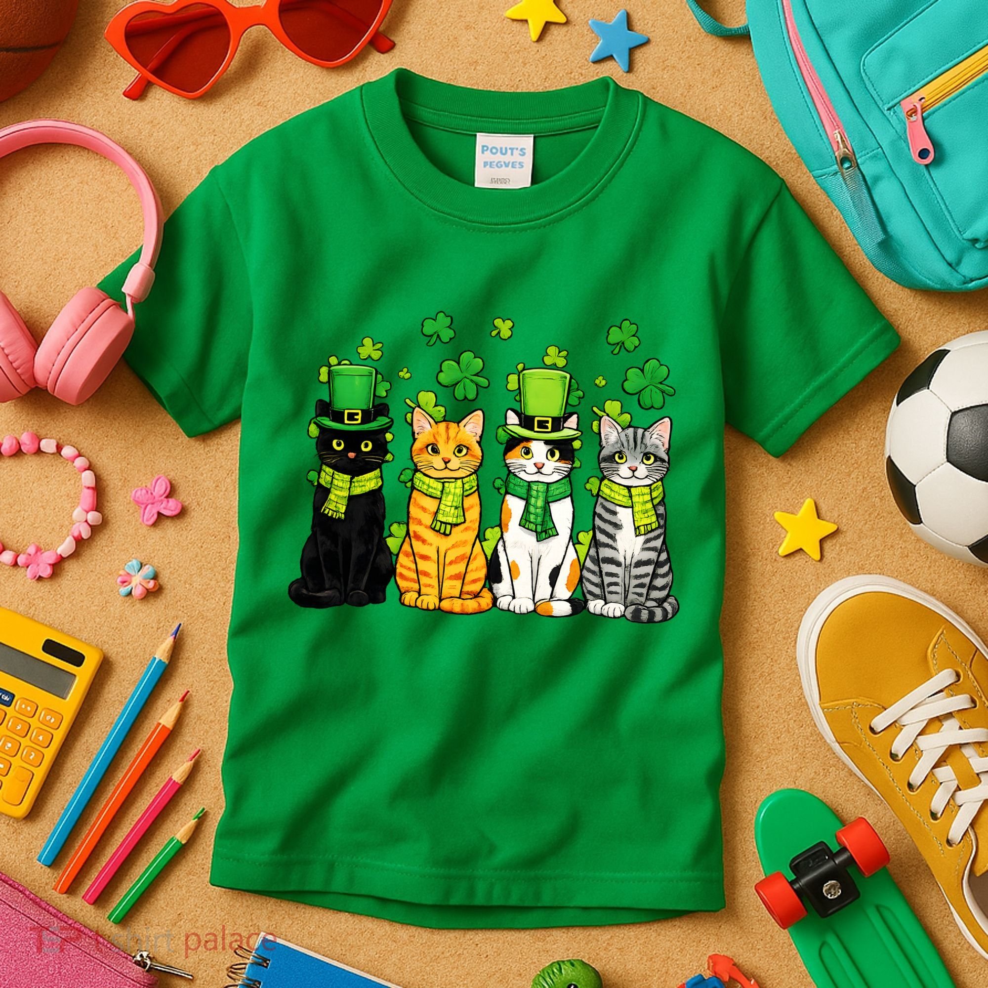 Cute Irish Cats & Kittens Kids T-Shirt