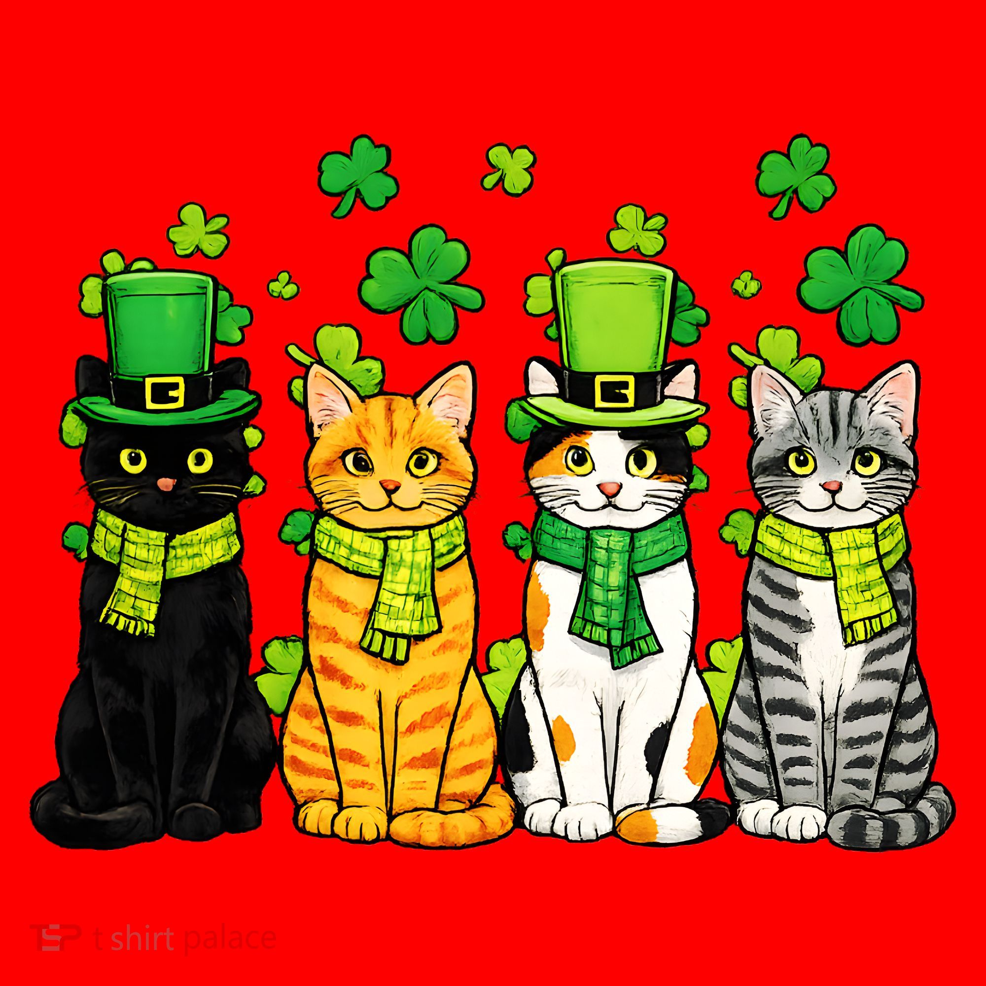 Cute Irish Cats & Kittens Santa Hat