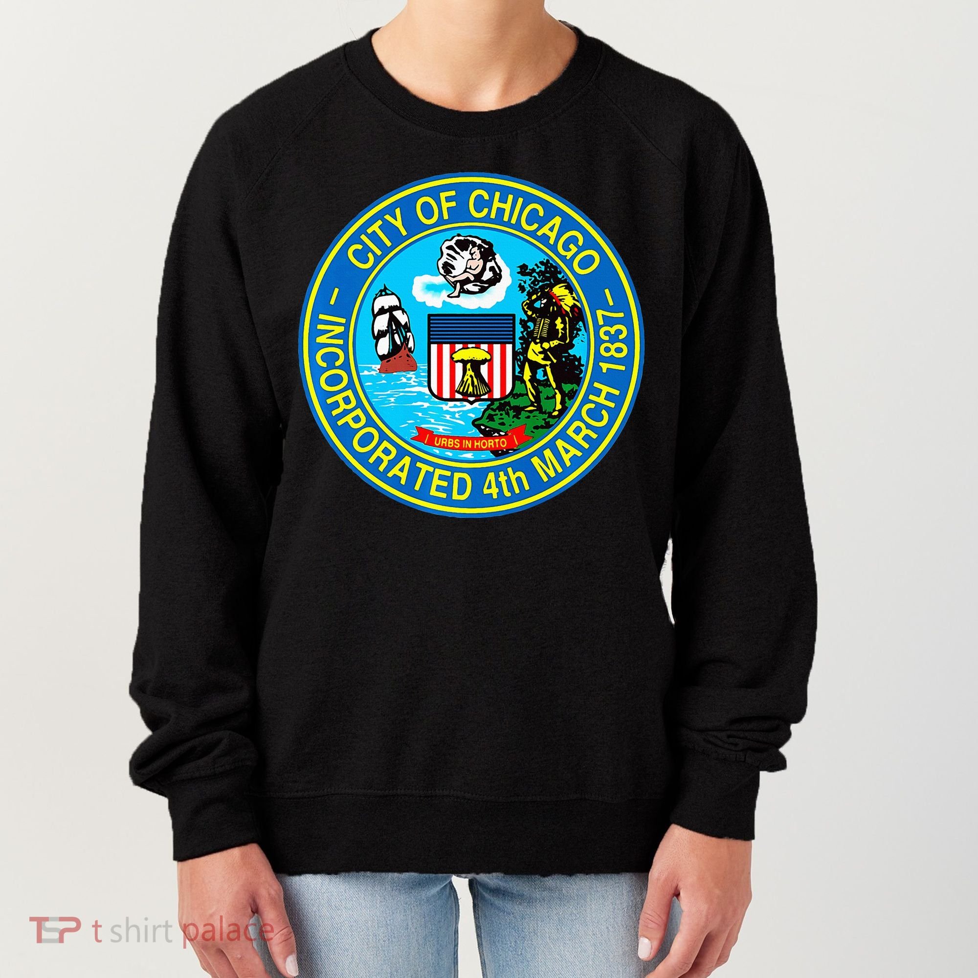 Chicago Illinois City Seal I Love Chicago Illinoisan Women's Sweatshirt
