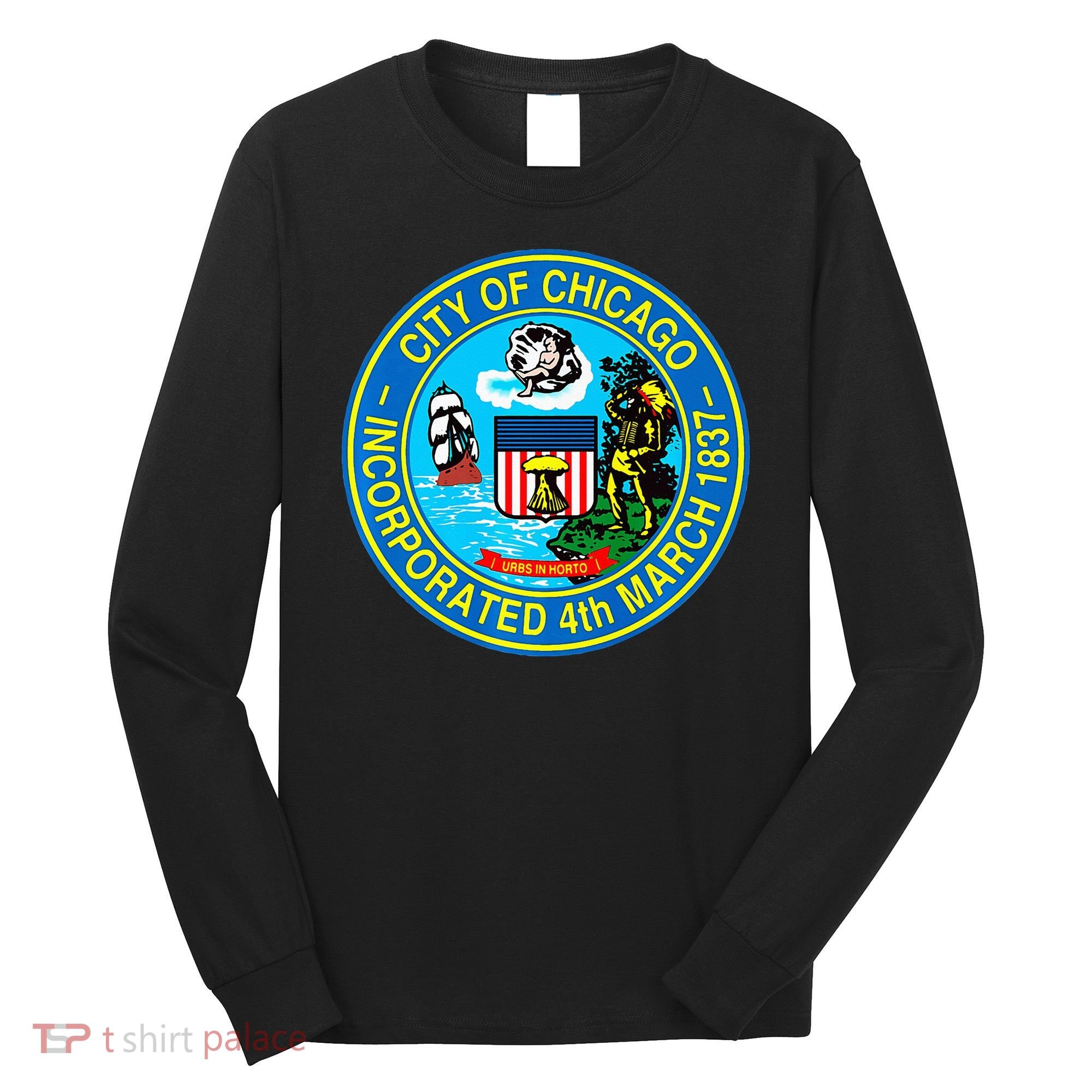 Chicago Illinois City Seal I Love Chicago Illinoisan Long Sleeve Shirt