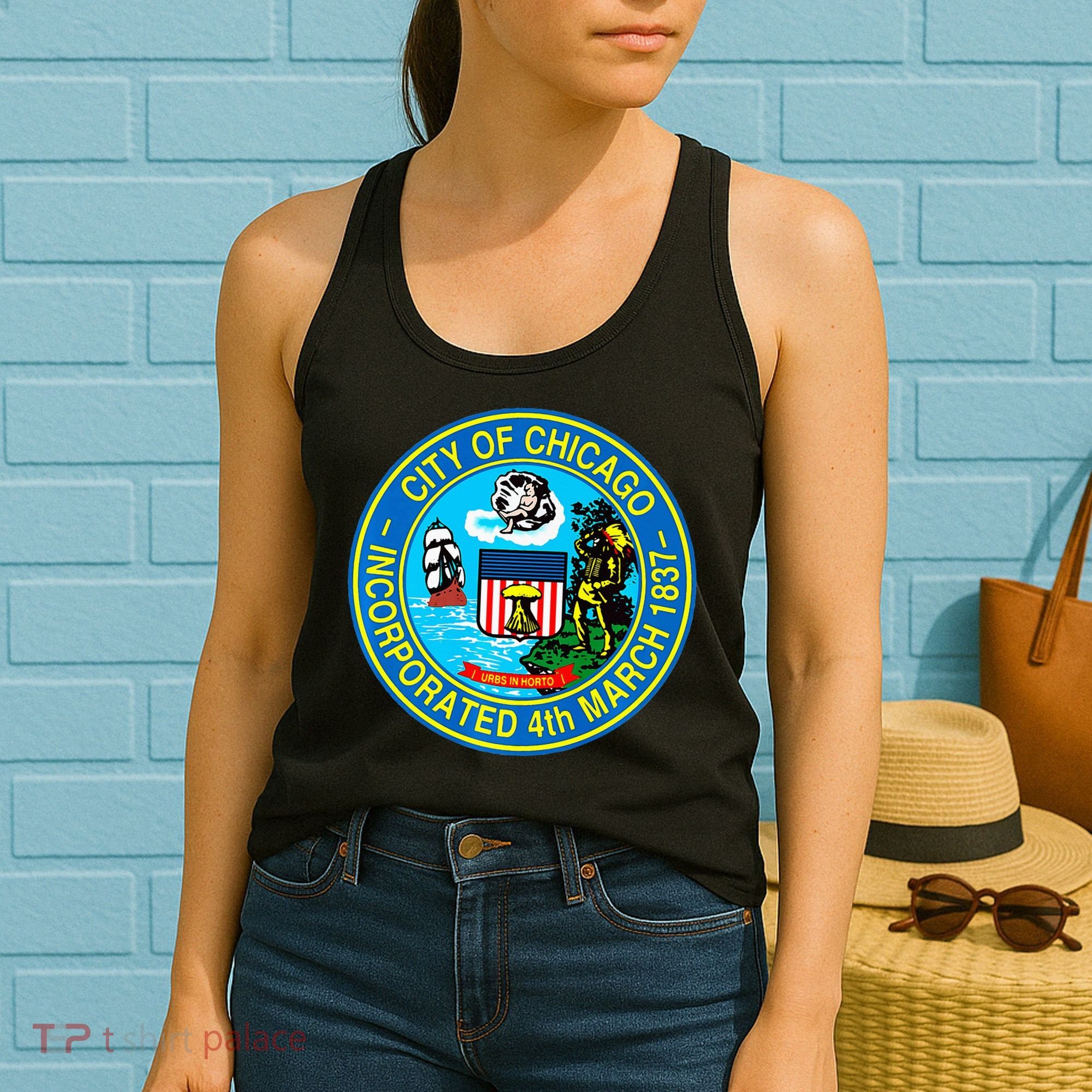 Chicago Illinois City Seal I Love Chicago Illinoisan Women's Tank Top