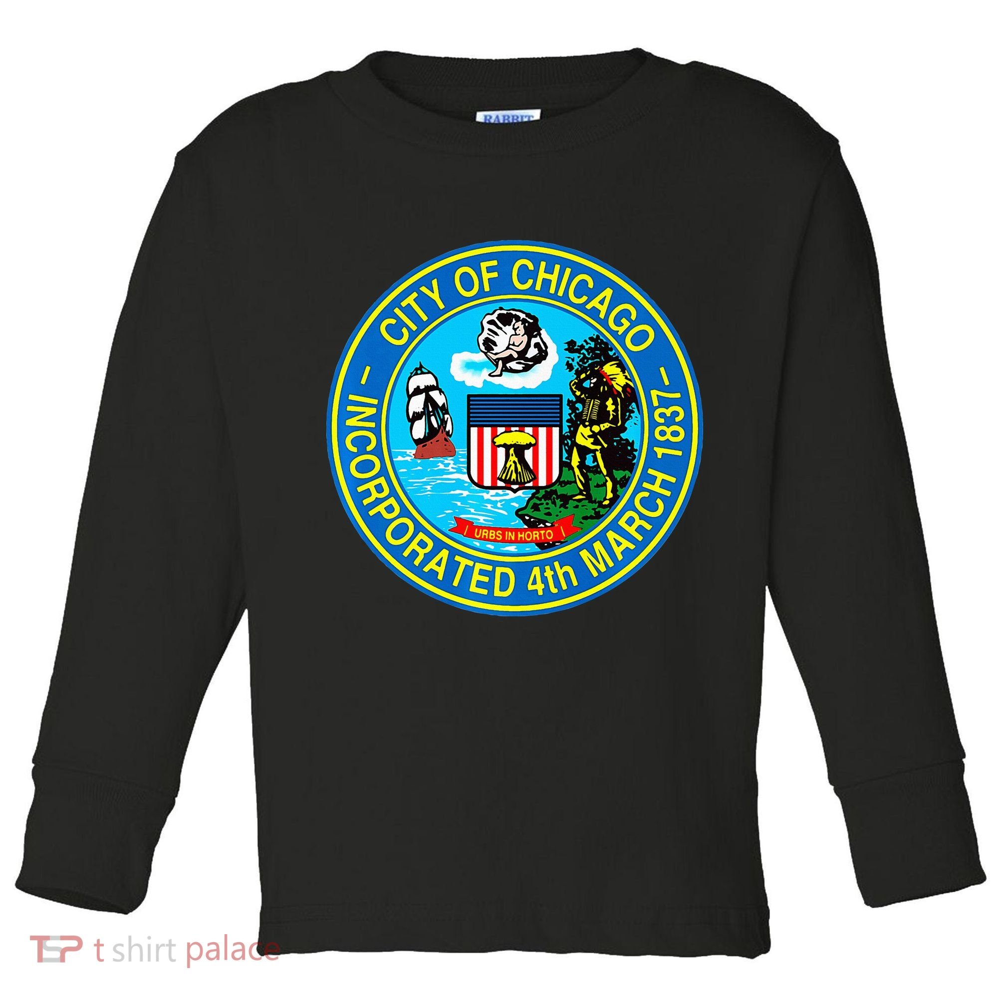 Chicago Illinois City Seal I Love Chicago Illinoisan Toddler Long Sleeve Shirt