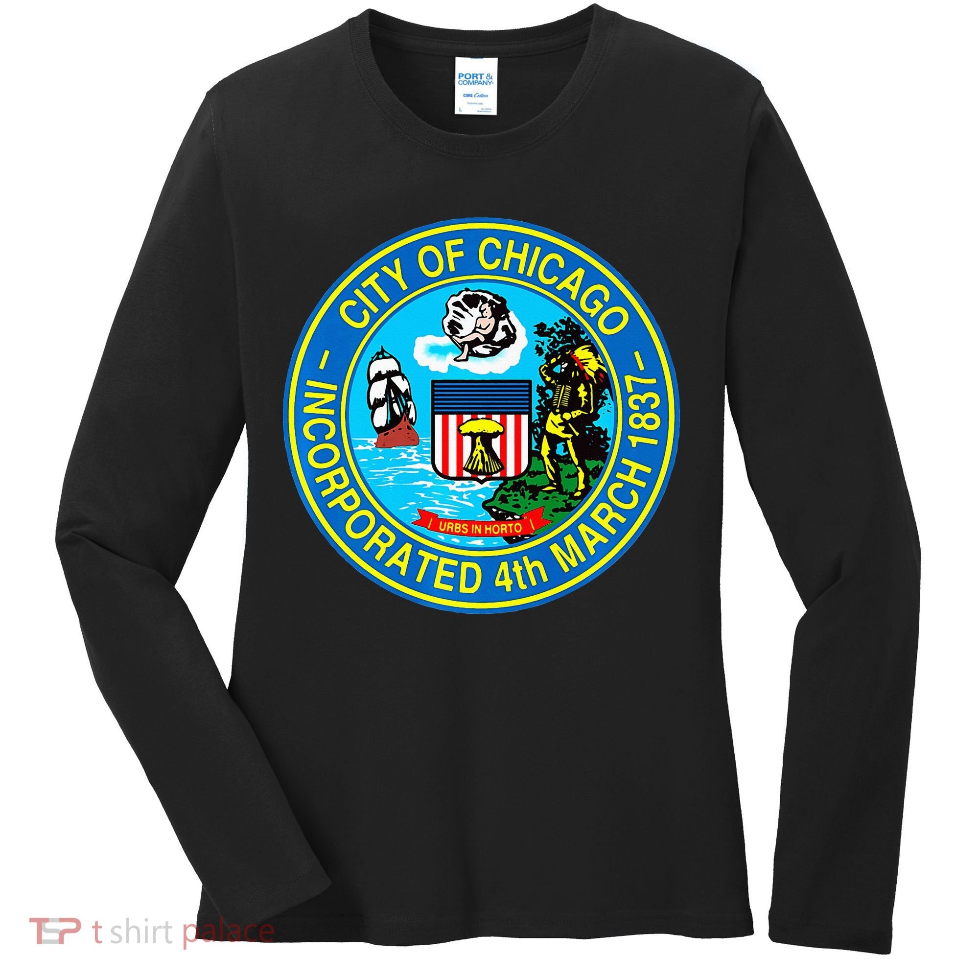 Chicago Illinois City Seal I Love Chicago Illinoisan Women's Long Sleeve Shirt