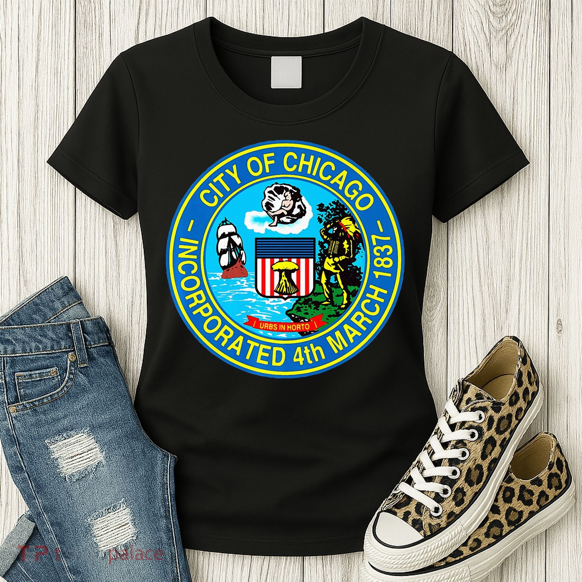 Chicago Illinois City Seal I Love Chicago Illinoisan Women's T-Shirt