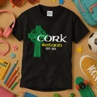 Cork Ireland County Celtic Gaelic Football And Hurling Kids T-Shirt thumb 3