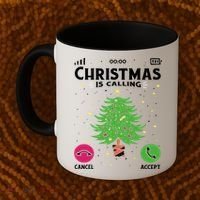 Christmas Is Calling Funny Coffee Mug thumb 2