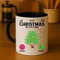 Christmas Is Calling Funny Coffee Mug thumb 4
