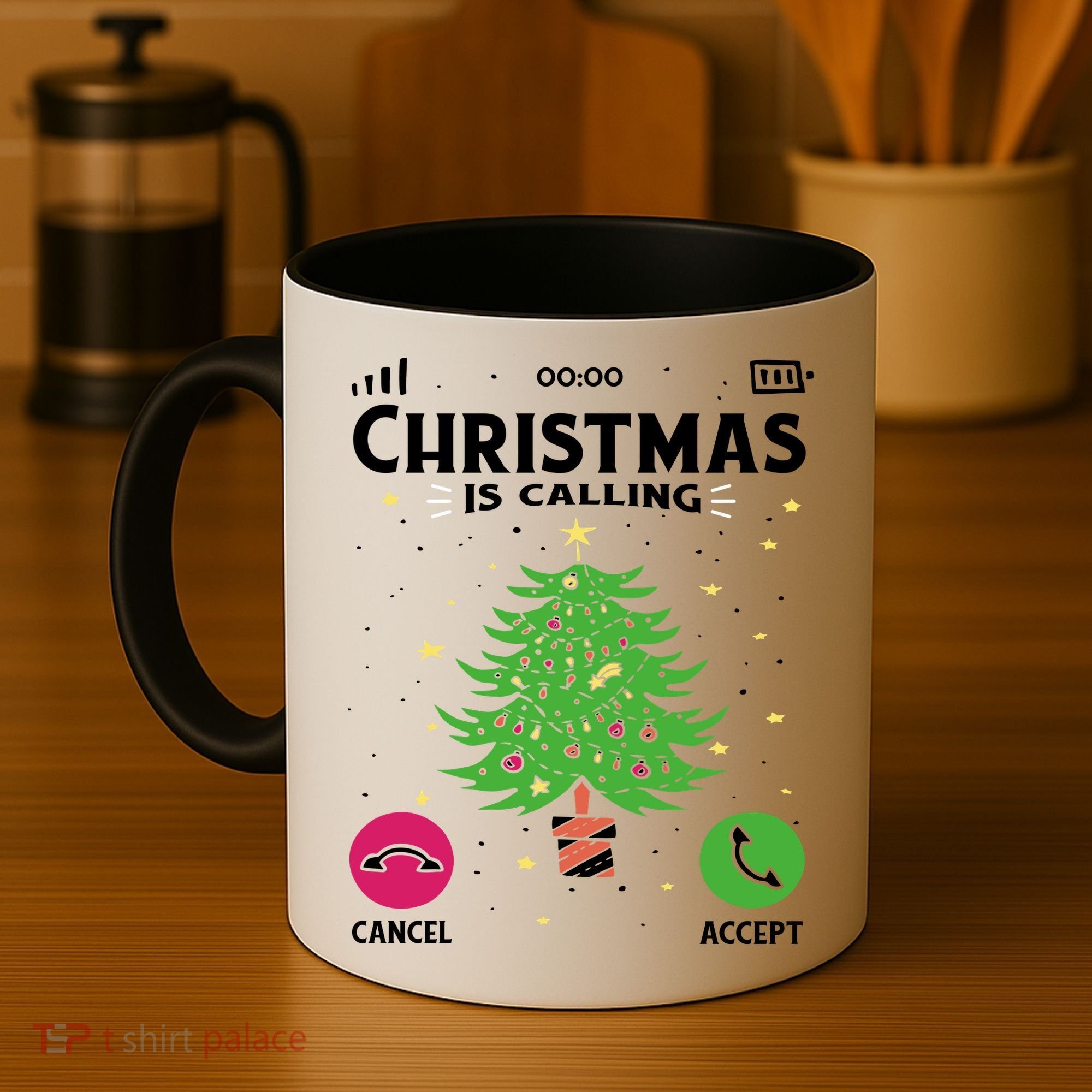 Christmas Is Calling Funny Coffee Mug