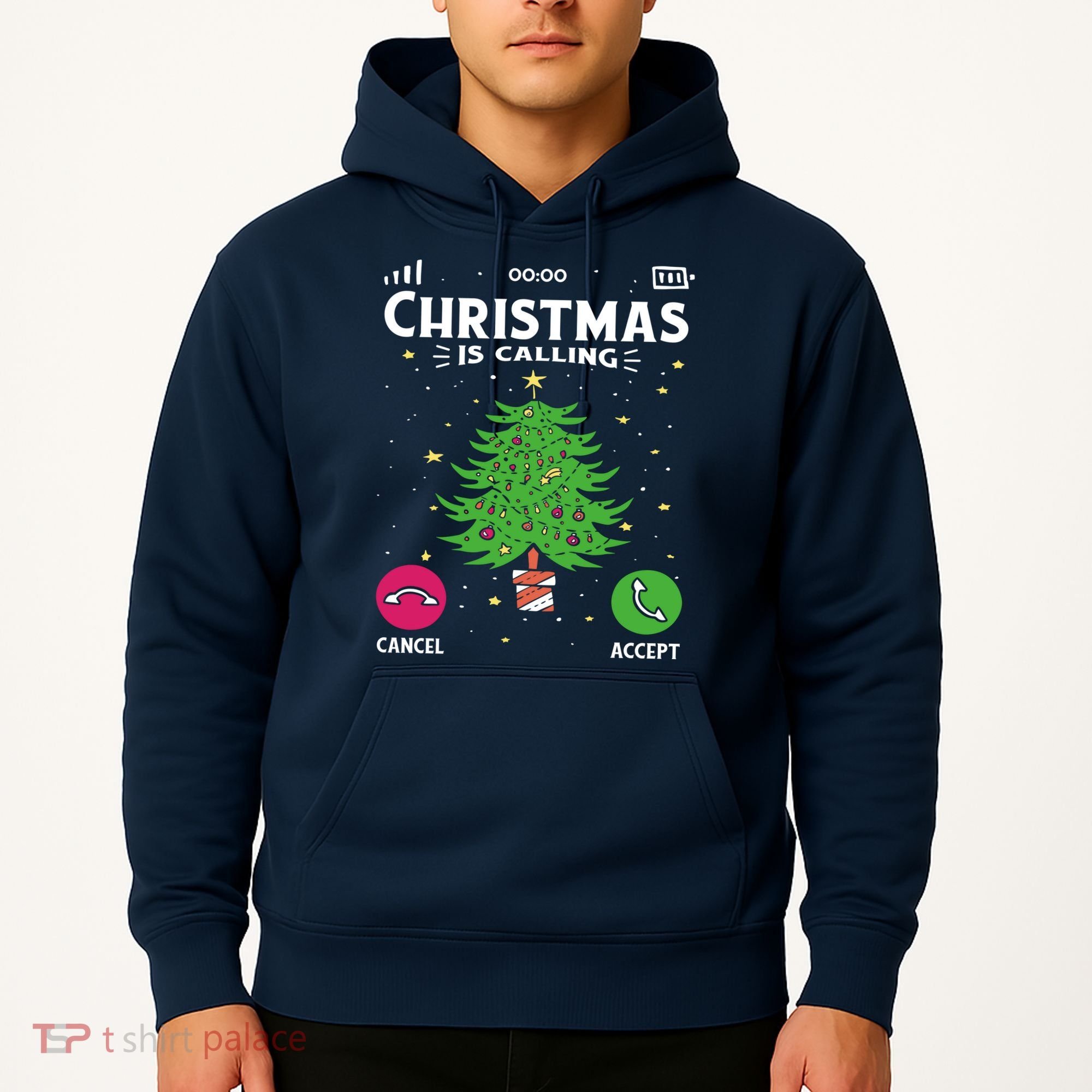 Christmas Is Calling Funny Hoodie