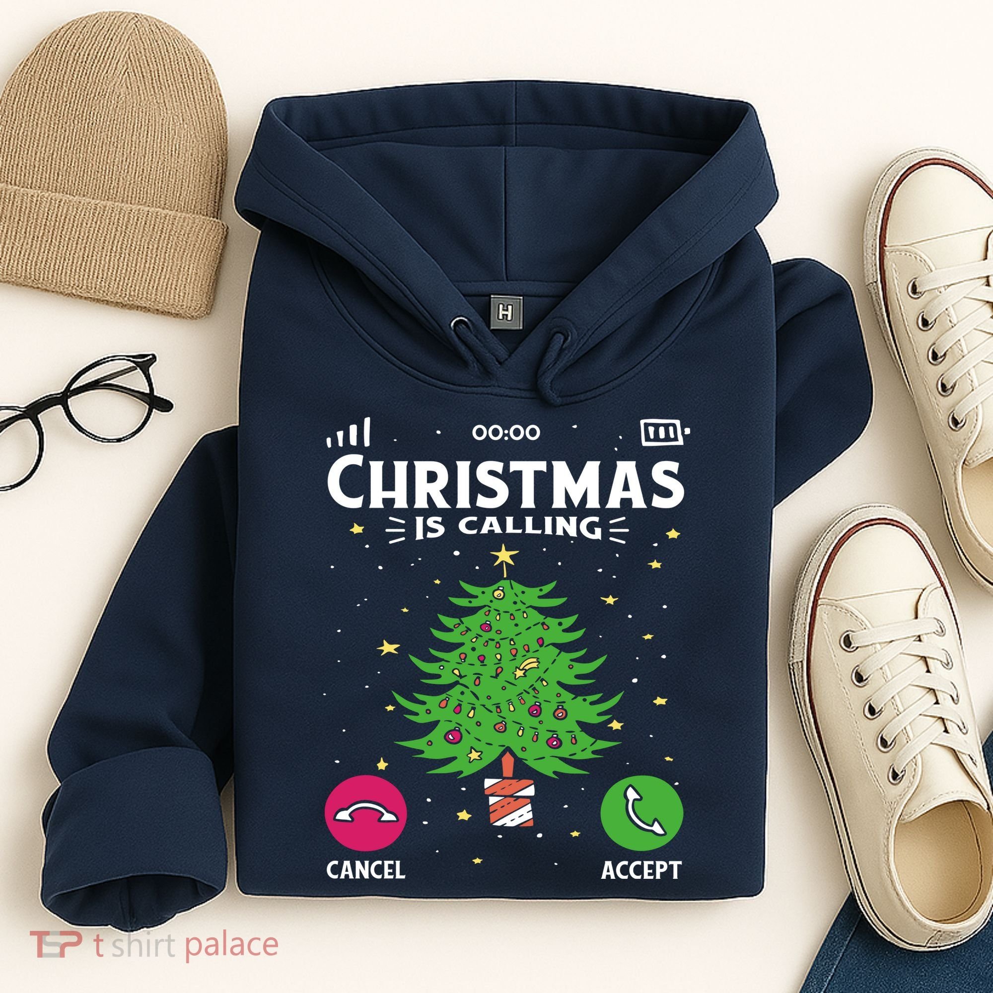Christmas Is Calling Funny Hoodie