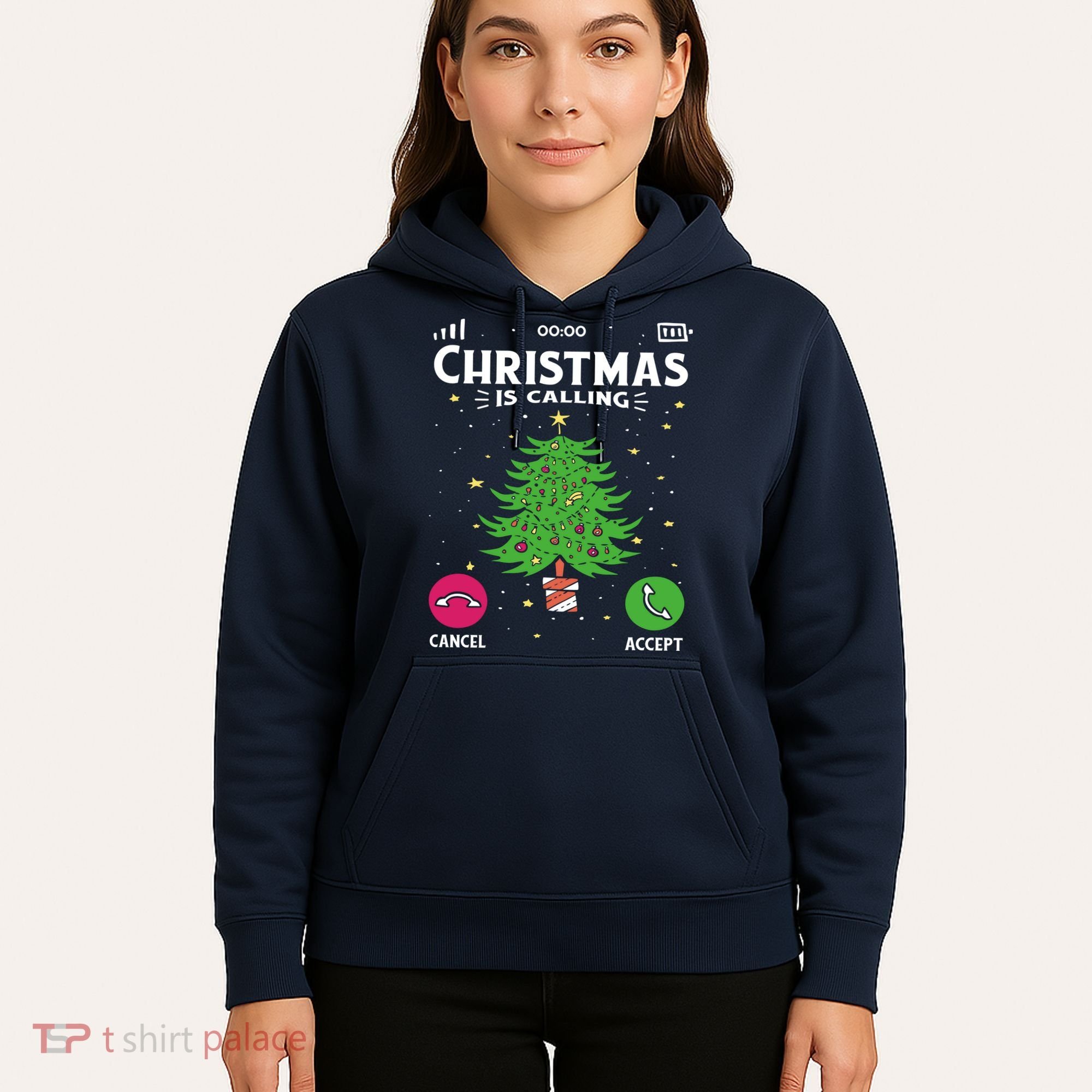 Christmas Is Calling Funny Hoodie
