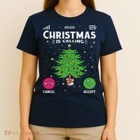 Christmas Is Calling Funny T-Shirt thumb 4