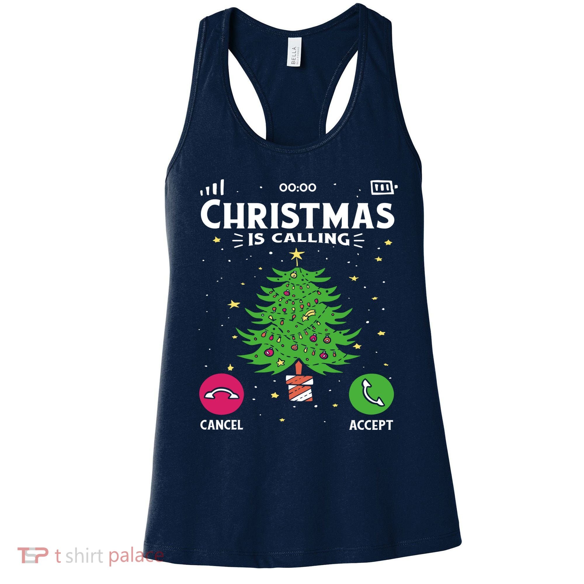 Christmas Is Calling Funny Women's Tank Top