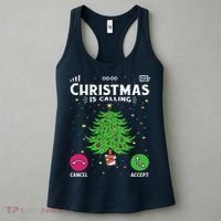 Christmas Is Calling Funny Women's Tank Top thumb 3