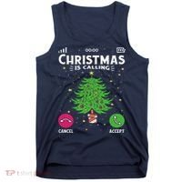 Christmas Is Calling Funny Tank Top thumb 0