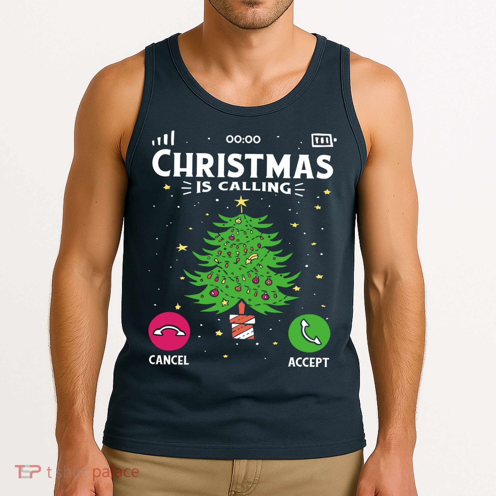 Christmas Is Calling Funny Tank Top