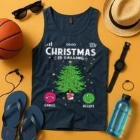 Christmas Is Calling Funny Tank Top thumb 4