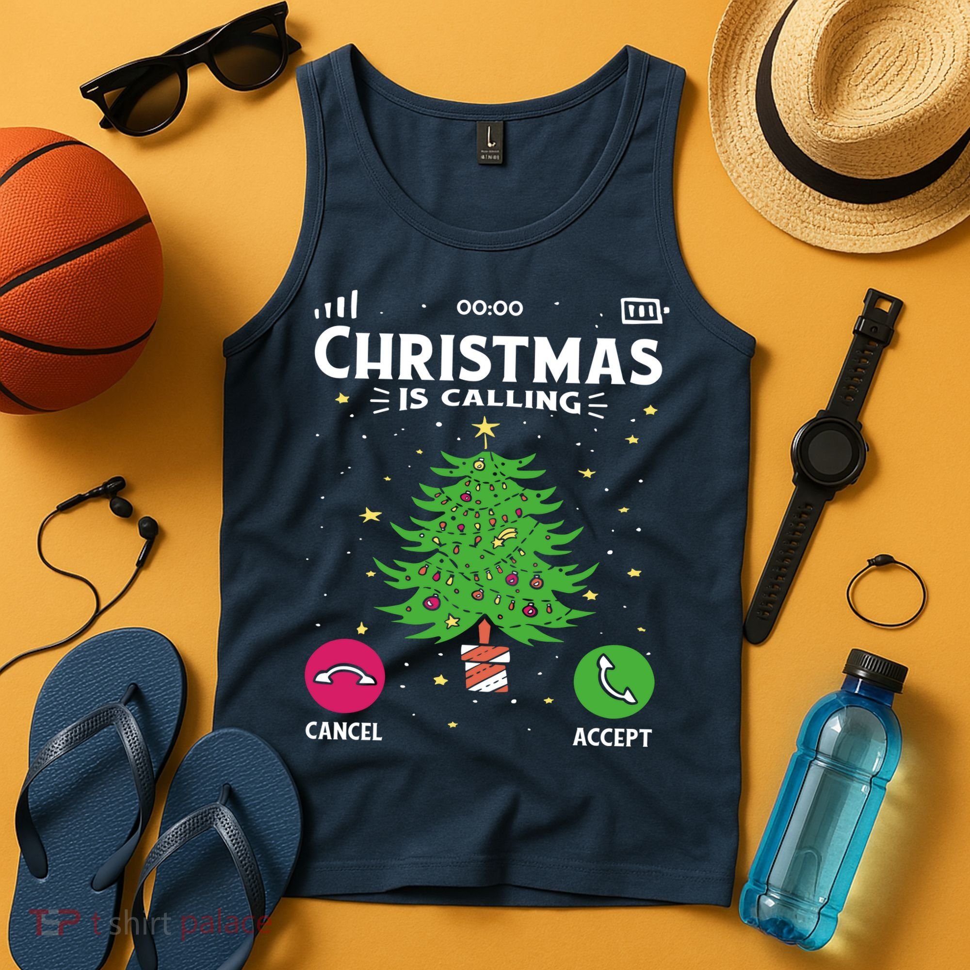 Christmas Is Calling Funny Tank Top
