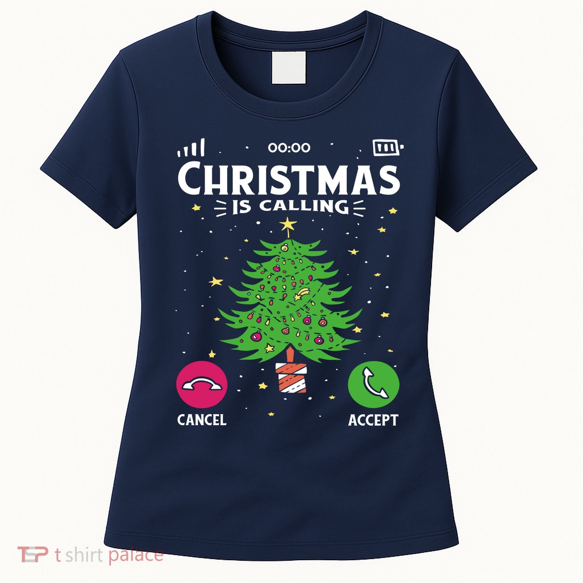 Christmas Is Calling Funny Women's T-Shirt