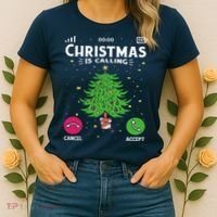 Christmas Is Calling Funny Women's T-Shirt thumb 2