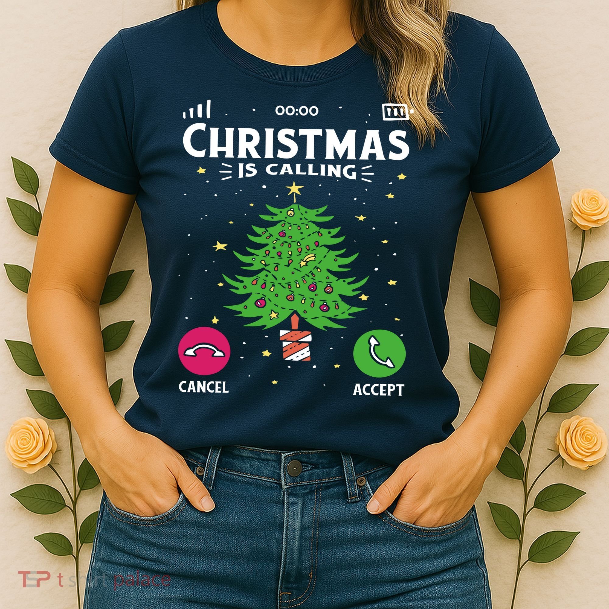 Christmas Is Calling Funny Women's T-Shirt