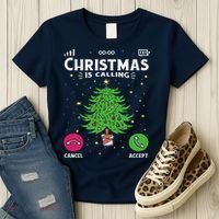Christmas Is Calling Funny Women's T-Shirt thumb 3