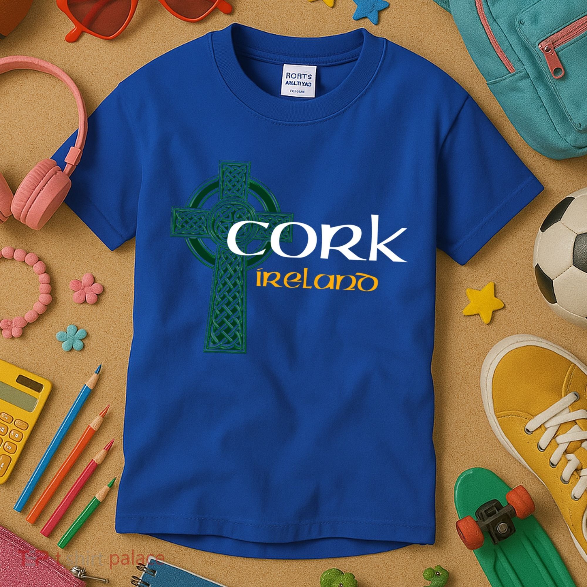 Cork Ireland County Celtic Gaelic Football And Hurling Gift Kids T-Shirt