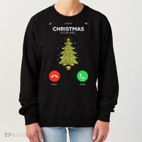 Christmas Is Calling Christmas Pajama Funny XMas Tree Women's Sweatshirt thumb 0