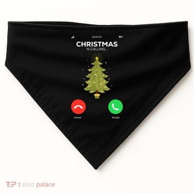 Christmas Is Calling Christmas Pajama Funny XMas Tree USA-Made Doggie Bandana